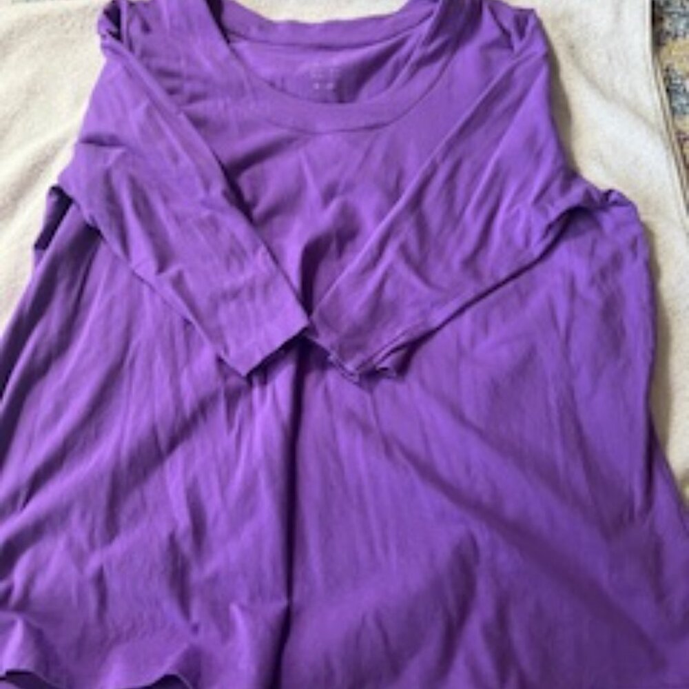 Susan Graver Purple Cotton Top